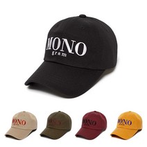 MONO 모노그램 코튼 볼캡 남자 여자 커플 모자