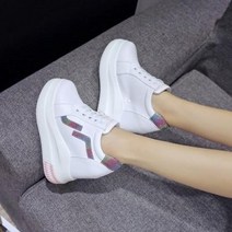 키높이 운동화 하이탑 XJRHXJR여성 가죽 신발 12cm 하이힐 웨지 플랫폼 레이스업 히든 힐 여성 스니커즈 블링 캐주얼