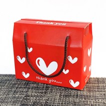 레드하트 끈달린 박스(대) 포장박스 머그컵박스 선물상자, 1장
