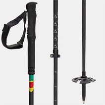 Evo 에보 배출 탄소 조절식 스키 폴 2024, Black, 42-58 in