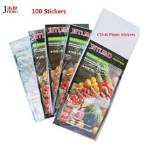사진인화기 가정용프린터기 핸드폰사진인화기JETLAND CD-R 광택 사진 스티커 50 장 100 라벨 CD 인쇄 잉크, 01 1 pack