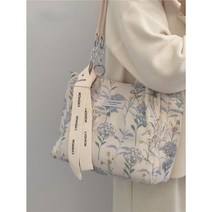 벤티나쥬 꽃문늬 자수 데일리 에코 숄더백