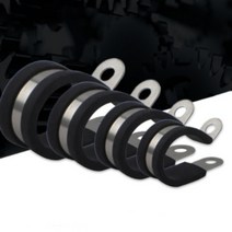 고무패킹 새들 고압 호스 튜브 파이프 클램프 20MM, 1개