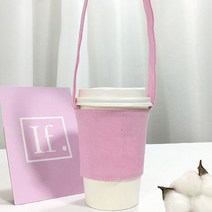 드링크백 백 제로웨이스트 캐리어 홀더 파스텔 텀블러, 1파스텔드링크백-핑크
