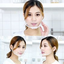 투명 위생 마스크 급식 배식 식당 단체 안전 입김 방지 비말 조리실 식품 판매, 1box
