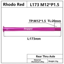 자전거 축 볼트 HEPPE mtb로드 바이크 스루 액슬 프론트 리어 허브 샤프트 꼬치 12x10 0/110/142/148 퀵 릴리스 122/166/173mm M12xP1.51081, L173 M12x1.5 TL20 6