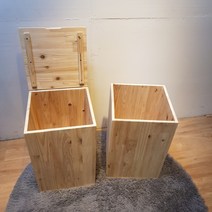 다용도수납 원목상자 삼나무박스 공간박스 주문제작, 300-300-400mm