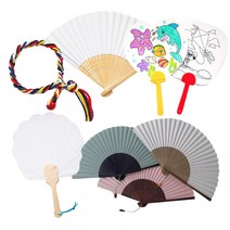 단오 만들기 모음 부채만들기 그리기부채 도안부채 종이부채 손부채 부채꾸미기 오색실장명루팔찌 단오팔찌 장수팔찌 오방실 행사 체험 단체 교육, 04. 전통한지부채_화이트, 1입