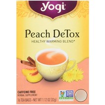 요기티 피치 디톡스 무카페인, 16개입, 2g
