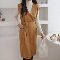 [수키] 줄무늬 서스펜더 원피스 1045224
