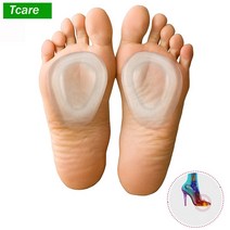 무지외반증 테이핑 실리콘 발가락 교정기 Tcare 1 쌍 발 쿠션 볼 풋 케어 인서트 인솔 지원 신경종 러너 중족골 통 젤 패드 신속한 발 통증 완화 발가락링