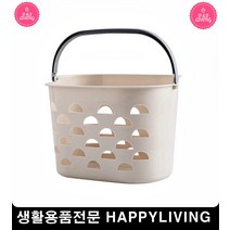 수영장 사물함 딱 맞는 목욕바구니 물빠지는바구니 목욕탕용품 사계절, 베이지