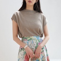 [모노앳디] 잉블 핀턱 반넥 니트티