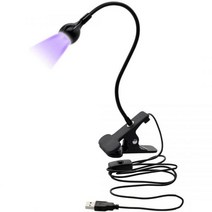 UV USB LED Blacklight Gooseneck Lamp | Uses: Apres Gel x Nail Tips Detection of Satin Black Light, 검은색