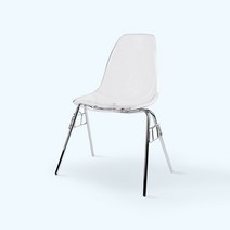 미드센추리 모던 카페 의자 인테리어 디자인 체어, 빌리 빈티지_투명_PRSVTG