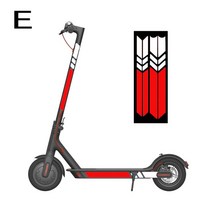 전기킥보드 나인봇 맥스 G30 용 PVC 반사 스티커 전기 스쿠터 바디 장식 자전거용 경고, 12 White red
