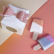 (어린이집/유치원생일답례품)천연 수제 아이스크림비누(생일선물추천)C, 2. 리본상자포장(비누1p)