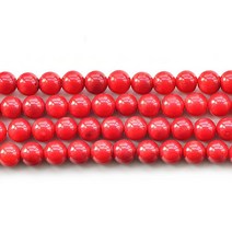 박진기획 정품 홍 산호 5mm 원석재료 1줄 약 40cm, 단품