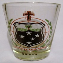 Samoa Coat Of Arms Shot Glass null, 1, Multicolor