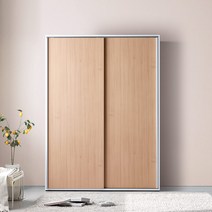 [코코미] 1400 직접제작 카라 자동댐핑 키큰 화이트 슬라이딩옷장, 핑크캣