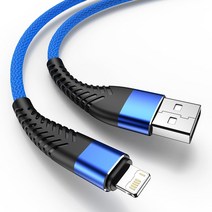 고속 충전기 무선 고속 충전 USB 케이블 아이폰 11 12 13 프로 맥스 Xs X XR 8 7 6 6s 플러스 SE2 아이패, 02 파란_03 2m