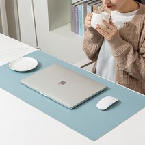 펭귄홈 가죽 대형 데스크매트 데스크 매트, 05더스티블루