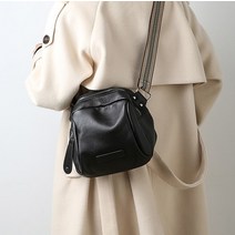 여성 크로스백 소가죽 동글동글 소프트레더 수납좋은 미니백 천연소가죽