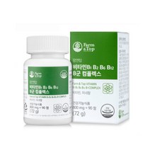 비타민B군 컴플렉스 90정 B1 B2 B6 B12 나이아신 비오틴 엽산 판토텐산 크롬 아연 셀렌 망간 엽산 레몬추출물분말 수용성비타민, 800mg * 90정
