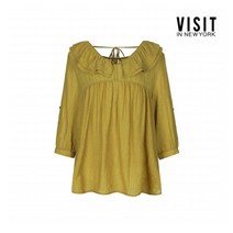 [비지트인뉴욕] 프릴 넥 박스핏 블라우스(VX8LS25) [VISIT]
