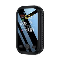공기질측정기 5 in 1 공기 품질 감지기 고감도 반도체 센서 hcho tvoc co2 온도 습도 테스터 공기 모니터 type c, 검은색