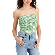 타미진Scarf Bandeau 여성탑 크롭티셔츠 그린