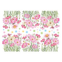 일음쇼핑^^*m조인컴퍼니 데코 쁘띠 스티커 시리즈 1 꽃무늬 인테리어용품 문장식 벽장식 시트지 포이일medi^*^, ab*^*선택있슴코스모스가든 FDT-21301