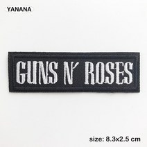 오바로크패치 의류용 블랙 화이트 록 밴드 패치 DIY 줄무늬 글씨 스티커 액세서리