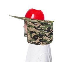 [더이픽] 공사장 야외현장 햇빛차단 쿨링 안전모 전용 썬캡 KA-A11007, KA-그린