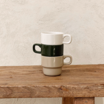 [빌라] 빈티지 머그 컵 세라믹 레트로 컬러 도자기 홈카페 커피 잔, 베이지