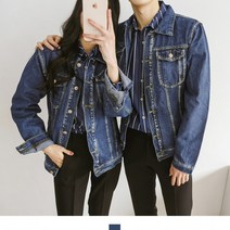SN 청자켓 빈티지 데님 자켓 가을 봄자켓 커플 시밀러룩 패션