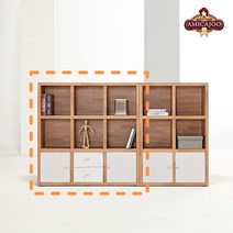 아미까쥬 수납형 1200 3단책장 9칸책꽂이 완제품배송, 멀바우