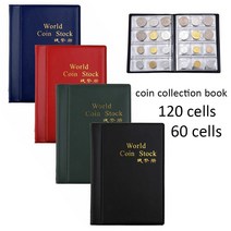 달러북 동전 수집용 60120 포켓 앨범 집 장식 사진 홀더 스크랩북, 120 cells blue