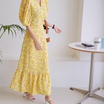 하이데일리 로브랩 플로럴 롱원피스