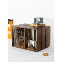 lp수납장 다크우드 앤틱 판꽂이 진열 장식장, 북미 물푸레나무 (호두색)