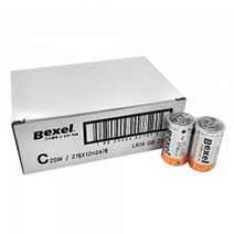 벡셀 건전지 BEXEL LR14 C 벌크 24입 1.5V, 1개, 24개