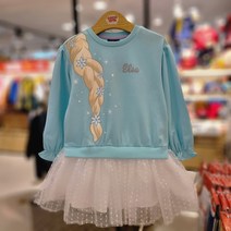 코코리따 사랑스런 긴머리 카락 라푼젤 엘사 프린세스 샤 매칭 면 원피스