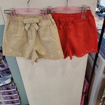 로엠걸즈 밑단 자수 린넨반바지 RGTA2141C