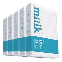 한국제지 Milk A4용지 복사 에이포 용지 복사지 대용량 80g 2500매