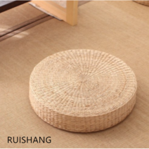 RUISHANG 라탄방석 두툼한 두꺼운 다도 인테리어 원형 좌식 라탄 라틴 쿠션 스툴, 높이 30cm + 30X30cm