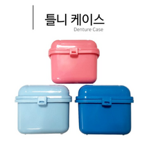 위생 틀니통/틀니케이스/덴쳐케이스/보관함, 블루(1개)