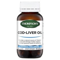 Thompsons Cod Liver Oil 호주 톰슨 코드 리버 오일 500mg 100 캡슐 오메가3