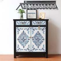 자개장 엔틱가구 나전칠기 현대 스타일의 단단한 나무 페인트 2 도어 신발 캐비닛 복고풍 오래된 현관 골동품 장식 스토리지 홀 파티션, [01] 크기 96x40x106 높이, [01] 짐을 싸다