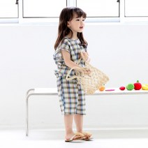 메르시보꾸 아동용 요루지 체크 세트 SS22S28