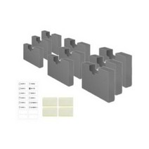 위주 비닐봉투 정리함 대3P + 중3P +소3P + 벨크로 4P + 스티커 딥그레이, 2세트
